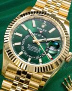 2025 New Release Rolex Sky-Dweller Yellow Gold 42mm – Bright Green Dial (Ref. 336938) - Image 3