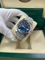 Rolex Datejust 41/ Stainless Steel/ Blue Index Dial/ Smooth Bezel/ Jubilee Bracelet (Ref# 126300) - Image 8