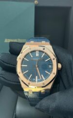 Audemars Piguet Royal Oak 41mm 18k Rose Gold Blue Dial Ref. 15510OR.OO.D315CR.02 - Image 6