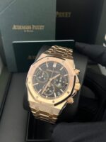 Audemars Piguet Royal Oak Chronograph SELFWINDING CHRONOGRAPH 50TH ANNIVERSARY Black Dial Rose Gold  26240OR.OO.1320OR.02 - Image 7