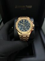 Audemars Piguet Royal Oak Chronograph Selfwinding Chronograph Blue Dial Rose gold 38mm Reference # 26715OR.OO.1356OR.01 - Image 12