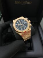 Audemars Piguet Royal Oak Chronograph Selfwinding Chronograph Blue Dial Rose gold 38mm Reference # 26715OR.OO.1356OR.01 - Image 8