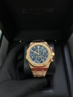 Audemars Piguet Royal Oak Chronograph Selfwinding Chronograph Blue Dial Rose gold 38mm Reference # 26715OR.OO.1356OR.01 - Image 13