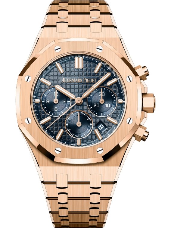 audemars-piguet-royal-oak-chronograph-selfwinding-chronograph-blue-dial-rose-gold-38mm-reference-26715oroo1356or01-388626.jpg Audemars Piguet Royal Oak Chronograph Selfwinding Chronograph Blue Dial Rose gold 38mm Reference # 26715OR.OO.1356OR.01 - Image 1