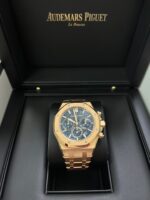 Audemars Piguet Royal Oak Chronograph Selfwinding Chronograph Blue Dial Rose gold 38mm Reference # 26715OR.OO.1356OR.01 - Image 4