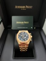 Audemars Piguet Royal Oak Chronograph Selfwinding Chronograph Blue Dial Rose gold 38mm Reference # 26715OR.OO.1356OR.01 - Image 2