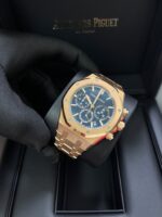 Audemars Piguet Royal Oak Chronograph Selfwinding Chronograph Blue Dial Rose gold 38mm Reference # 26715OR.OO.1356OR.01 - Image 11