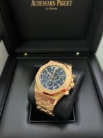 Audemars Piguet Royal Oak Chronograph Selfwinding Chronograph Blue Dial Rose gold 38mm Reference # 26715OR.OO.1356OR.01 - Image 10