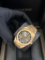 Audemars Piguet Royal Oak Openworked "Jumbo" Extra-Thin Squelette Rose Gold "50th Anniversary" Reference # 16204OR.OO.1240OR.01 - Image 11