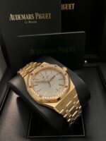 Audemars Piguet Royal Oak Lady 37mm Rose Gold Diamond Bezel Grey Dial 15451OR.ZZ.1256OR.02 - Image 9