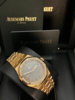 Audemars Piguet Royal Oak Lady 37mm Rose Gold Diamond Bezel Grey Dial 15451OR.ZZ.1256OR.02 - Image 6