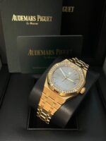 Audemars Piguet Royal Oak Lady 37mm Rose Gold Diamond Bezel Grey Dial 15451OR.ZZ.1256OR.02 - Image 7