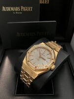 Audemars Piguet Royal Oak Lady 37mm Rose Gold Diamond Bezel Grey Dial 15451OR.ZZ.1256OR.02 - Image 10