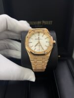 Audemars Piguet Royal Oak Lady Ladies 37mm Frosted Rose Gold White Dial 15454OR.GG.1259OR.01 - Image 9