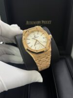 Audemars Piguet Royal Oak Lady Ladies 37mm Frosted Rose Gold White Dial 15454OR.GG.1259OR.01 - Image 4