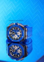 Audemars Piguet Royal Oak Offshore Selfwinding Chronograph/ Stainless Steel/ Blue Strap/ Blue Dial / White Sub-Dials/ Blue Ceramic Bezel (Ref#26405CE.OO.A030CA.01) - Image 2