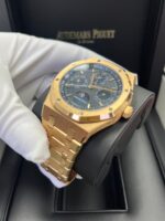 Audemars Piguet Royal Oak Perpetual Calendar/ 18k Rose Gold/ Blue Dial/ Blue Sub-Dials (Ref#26574OR.OO.1220OR.02) - Image 10