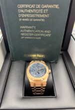 Audemars Piguet Royal Oak Perpetual Calendar/ 18k Rose Gold/ Blue Dial/ Blue Sub-Dials (Ref#26574OR.OO.1220OR.02) - Image 5