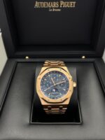 Audemars Piguet Royal Oak Perpetual Calendar/ 18k Rose Gold/ Blue Dial/ Blue Sub-Dials (Ref#26574OR.OO.1220OR.02) - Image 3