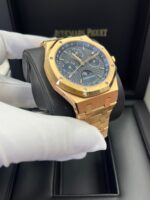 Audemars Piguet Royal Oak Perpetual Calendar/ 18k Rose Gold/ Blue Dial/ Blue Sub-Dials (Ref#26574OR.OO.1220OR.02) - Image 7