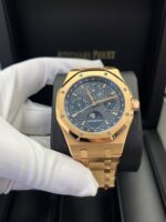 Audemars Piguet Royal Oak Perpetual Calendar/ 18k Rose Gold/ Blue Dial/ Blue Sub-Dials (Ref#26574OR.OO.1220OR.02) - Image 8