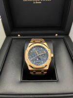 Audemars Piguet Royal Oak Perpetual Calendar/ 18k Rose Gold/ Blue Dial/ Blue Sub-Dials (Ref#26574OR.OO.1220OR.02) - Image 6