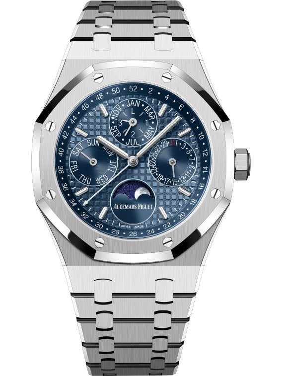 audemars-piguet-royal-oak-perpetual-calendar-blue-dial-steel-41mm-reference-26574stoo1220st03-820430.jpg Audemars Piguet Royal Oak Perpetual Calendar Blue Dial Steel 41mm Reference 26574ST.OO.1220ST.03 - Image 1