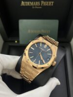 Audemars Piguet Royal Oak Selfwinding 2023 Release ROYAL OAK SELFWINDING Rose Gold Blue Dial 41mm 15510OR.OO.1320OR.03 - Image 12