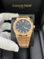 Audemars Piguet Royal Oak Selfwinding 2023 Release ROYAL OAK SELFWINDING Rose Gold Blue Dial 41mm 15510OR.OO.1320OR.03 - Image 10