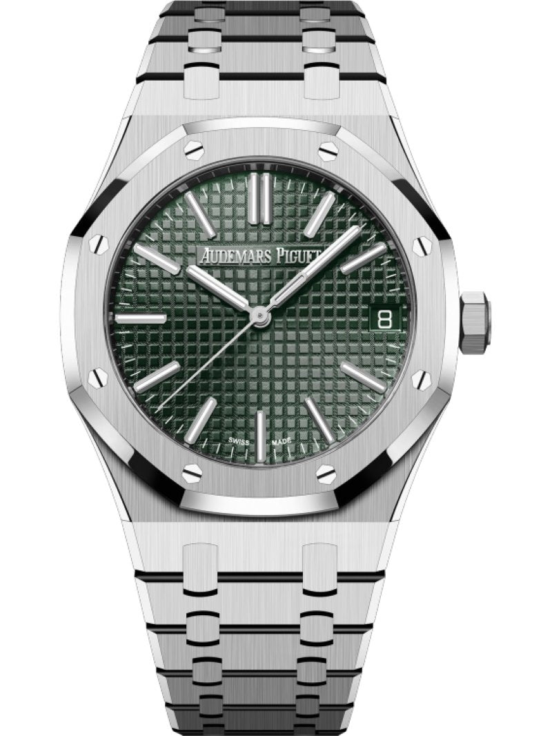 audemars-piguet-royal-oak-selfwinding-41-mm-stainless-steel-green-dial-15510stoo1320st09-110268.jpg Audemars Piguet Royal Oak Selfwinding 41 mm Stainless Steel Green Dial 15510ST.OO.1320ST.09 - Image 1