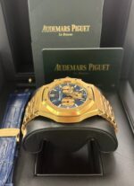 Audemars Piguet Royal Oak Selfwinding Chronograph/ 18k Rose Gold/ Blue Dial/ Pink Sub-Dials (26331OR.OO.D315CR.01) - Image 7
