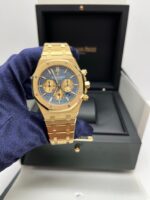 Audemars Piguet Royal Oak Selfwinding Chronograph 41mm/ 18k Yellow Gold/ Blue Dial/ Yellow Sub-Dials (Ref # 26331BA.OO.1220BA.01) - Image 2