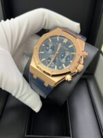 Audemars Piguet ROYAL OAK SELFWINDING CHRONOGRAPH “50TH ANNIVERSARY” BLUE STRAP BLUE DIAL (Ref # 26240OR.OO.D315CR.01) - Image 13