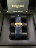 Audemars Piguet ROYAL OAK SELFWINDING CHRONOGRAPH “50TH ANNIVERSARY” BLUE STRAP BLUE DIAL (Ref # 26240OR.OO.D315CR.01) - Image 8