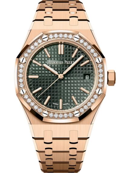 Audemars Piguet Royal Oak Selfwinding Diamond Bezel Green Dial 15551OR.ZZ.1356OR.06
