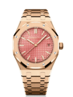 Audemars Piguet Royal Oak Selfwinding Rose Gold Pink Dial 34mm Royal Oak Selfwinding Ref. 77450OR.OO.1361OR.01