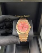 Audemars Piguet Royal Oak Selfwinding Rose Gold Pink Dial 34mm Royal Oak Selfwinding Ref. 77450OR.OO.1361OR.01 - Image 13