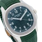 Patek Philippe Aquanaut - White Gold - Khaki Green Embossed Dial (Ref# 5168G-010) - Image 7