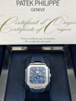 Patek Philippe Cubitus Platinum Case Sunburst Blue Dial 5822P-001 - Image 2