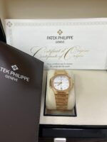 Patek Philippe Ladies Rose Gold Nautilus White Silver Opaline Dial 7118/1R-001 - Image 2