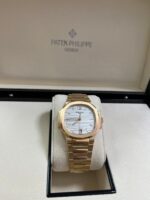 Patek Philippe Ladies Rose Gold Nautilus White Silver Opaline Dial 7118/1R-001 - Image 5