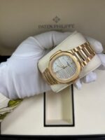 Patek Philippe Ladies Rose Gold Nautilus White Silver Opaline Dial 7118/1R-001 - Image 15