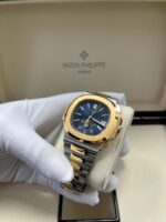 Patek Philippe Nautilus 40.5mm Two Tone Blue Gradient Dial (Ref # 5980/1AR-001) - Image 11