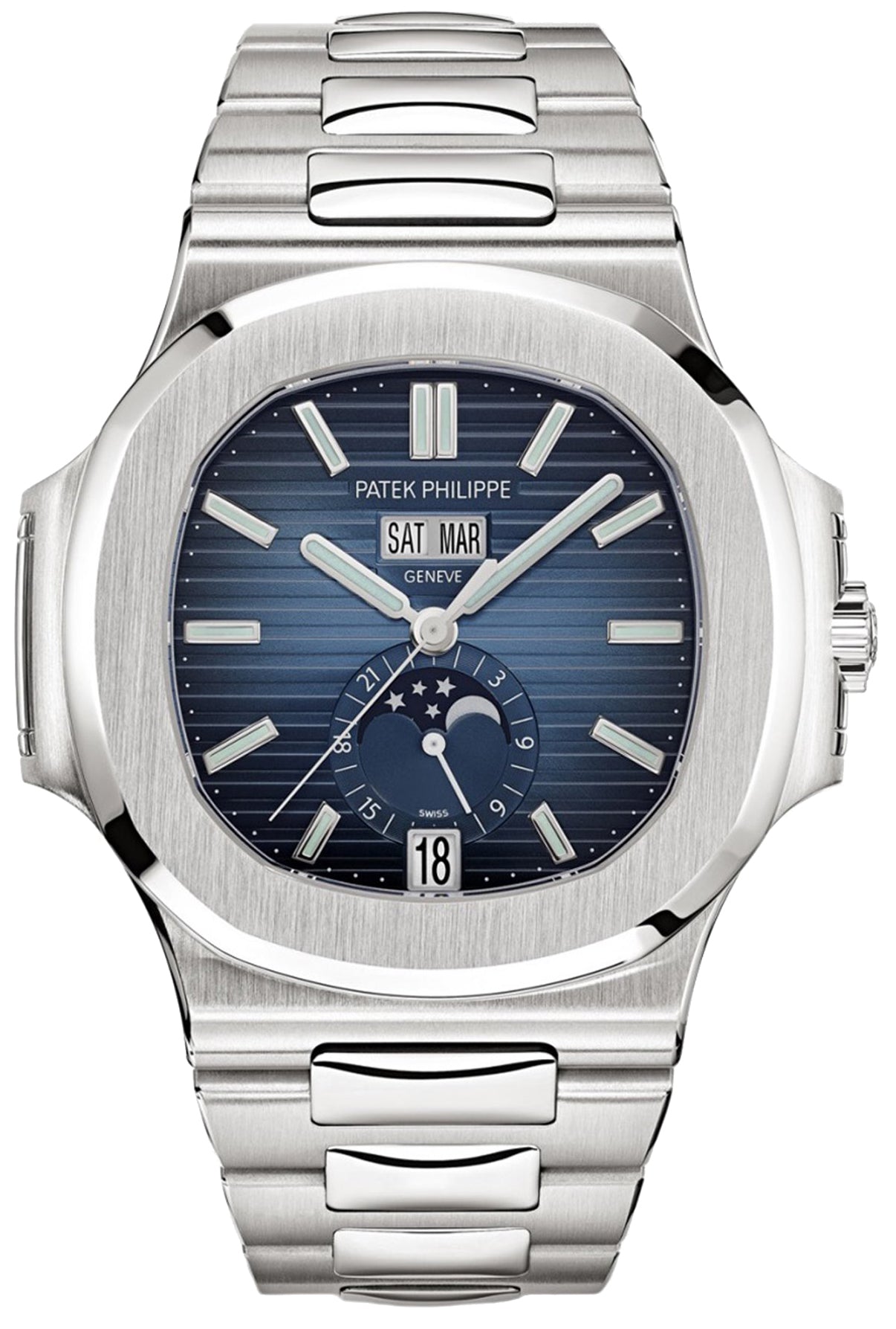 patek-philippe-nautilus-annual-calendar-stainless-steel-with-blue-dial-moon-phase-ref57261a-014-5241136.jpg Patek Philippe Nautilus Annual Calendar Stainless Steel with Blue Dial/ Moon Phase (Ref#5726/1A-014) - Image 1