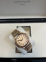Patek Philippe Nautilus Automatic Rose Gold Baguette Cognac Bezel 7118/1300R-001 - Image 12