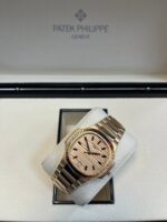 Patek Philippe Nautilus Automatic Rose Gold Baguette Cognac Bezel 7118/1300R-001 - Image 8