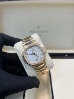Patek Philippe Nautilus Ladies Rose Gold Nautilus White Dial Diamond Bezel 7118/1200R-001 - Image 11