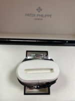 Patek Philippe Nautilus Stainless Steel Moon Phase Black Leather Strap (Ref#5726A-001) - Image 5