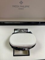 Patek Philippe Nautilus Stainless Steel Moon Phase Black Leather Strap (Ref#5726A-001) - Image 4