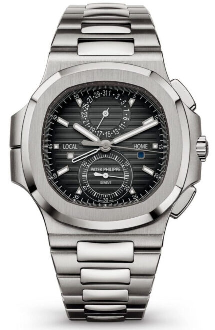 Patek Philippe Nautilus Travel Time Chronograph/ Stainless Steel/ Black Graduated Dial (Ref# 5990/1A-001)